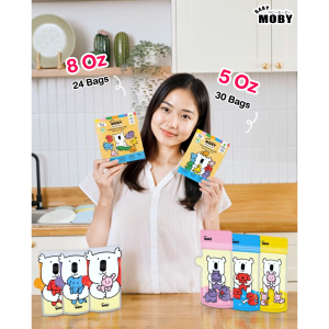 Baby Moby ถุงเก็บน้ำนม  5oz (30ถุง/กล่อง) ( 4 กล่อง)