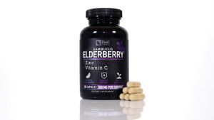 Elderberry Capsules with Zinc Vitamin C and Zinc 5 mg Immune Support and Antioxidant Supplement for Skin Health Vitamin C Capsules