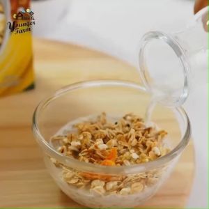 กราโนล่า ธัญพืชอบกรอบ รสช็อกโกแลตเฮเซลนัท 200 กรัม สูตรน้ำตาลน้อย แคลต่ำ Vegan อาหารเช้าสุดคลีน