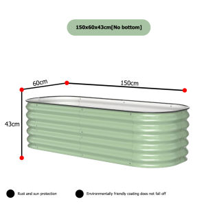 Litgrow Galvanized Steel Garden Planter Box Tall Metal Raised Garden Bed for Planting Plants VegetablesLocal Ship