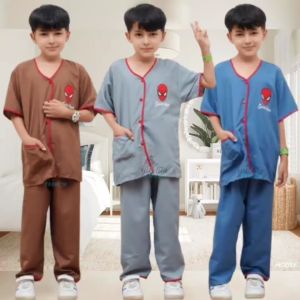 SET BAJU TIDUR ANAK 3-8TAHUN 3PCS 77RIBU // BAJU TIDUR ANAK LAKI LAKI DAN PEREMPUAN -PIYAMA PREMIUM