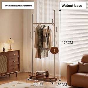Floor Mounted Metal Clothes Hanger Simple Bedroom Space Saving Clothes Storage Rack Creative Home Furniture Wardrobe Stand