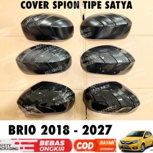 Cover Spion Brio Satya 2018 2020 2023 2024 2025 2026 2027 Venom Hitam Doff Glossy Carbon