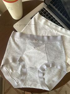 Comfortable High-Waist Cotton Underwear Womens Briefs Simple Elastic Butt Covering Breathable Triangle Pants Youth Size