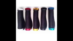 1 Pair Rubber Bike Handlebar Grip Anti-Skid Ergonomic Mountain MTB Cycling Parts Bicycle Grips Black Gold Red Blue