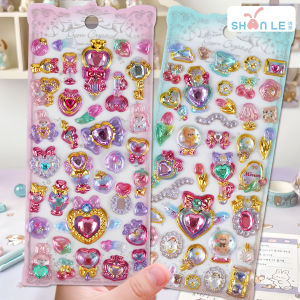 Shanle | Heart Star Diamond 3D Embossed Decal For Childrens Phone Decoration