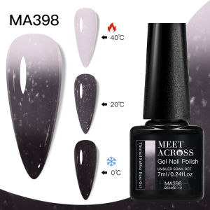MEET ACROSS | 7Ml Thermal Nail Gel Polish LED Long-Lasting Salon-Quality 3-Color Changing Gel Nail Polish Easy to Apply Quick Dry