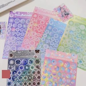 Bubble Laser Sticker for Guka DIY 创意泡泡咕卡贴纸打底手帐贴纸镭射防水贴画粘贴DIY泡泡贴纸