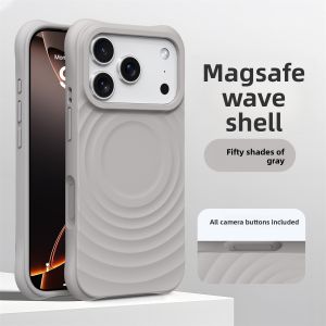 szhaiyu | Offical Phone Case For iPhone Air 17 16 15 14 Pro Max Water Ripple Silicone For Magsafe Wireless Charge Magnetic Soft Cover