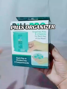 Pill Pro Weekly Pill Organizer 7 Days 4 Compartments Per Day Medicine Vitamin Tablet Storage Box AM PM Daily Pill Case