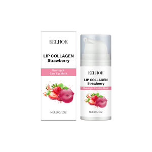 EELHOE Strawberry Moisturizing Sleep Lip Mask Moisturizes and hydrates reduces lip lines nourishes and softens the lips and provides skin care Lip Mas Lips Mas Lip Mask Overnight
