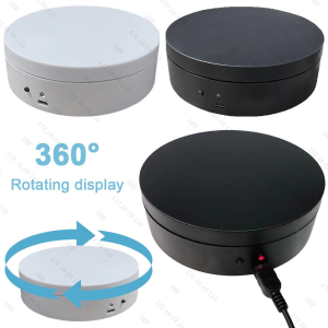 360 Degree Rotating Motorized Display Stand USB Charging/Battery Operated Jewelry Display Stand for Live Video