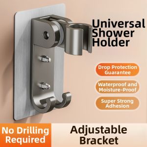 No-Drill Adjustable Shower Head Bracket
