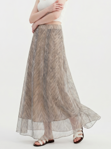 Basic House | Old Money Style Elegant Flowy Skirt