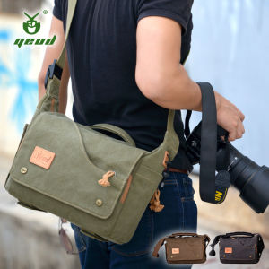 Yeud Canvas Camera Bag Single Shoulder Casual Photography Bag Suitable for Nikon D850 Canon 5D4 Sony A9 A7 Micro Single Crossbody