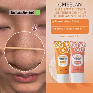 GMEELAN Set Perawatan Wajah – Gel Pengelupasan Jeruk + Day Cream Gluta Kulit Terlihat Lebih Sehat