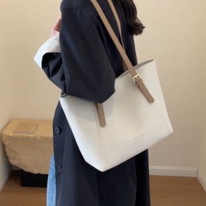 Leather Tote Bag 14 inch Laptop Office Bag for Lady Large Office Handbag University Shoulder Bag w/ Adjustable Strap