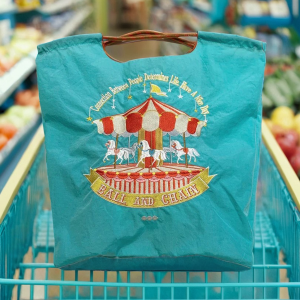 Embroidered Canvas Womens Bag Ball Chain Hiking Computer Bag Eco-friendly Shopping Bag Crossbody Bag Travel Purse Large Size