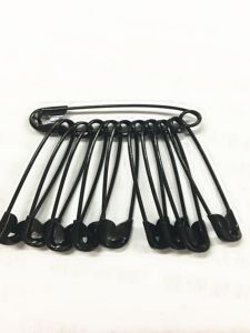 Black Safety Pin Large And Small Simple Clasp Shoulder Strap Buckle Pin Styling Metal Pins for Business And Cultural Supplies