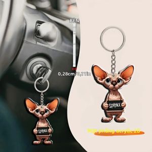 Móc Khóa Hình Mèo Ngốc Nghếch Dễ Thương 2D Mặt Dây Chuyền Thời Trang Cho Thú Cưng Dùng Cho Chìa Khóa Xe Và Ba Lô Món Quà Hoàn Hảo Cho Người Yêu Thú Cưng Tiệc Tùng Lễ Hội