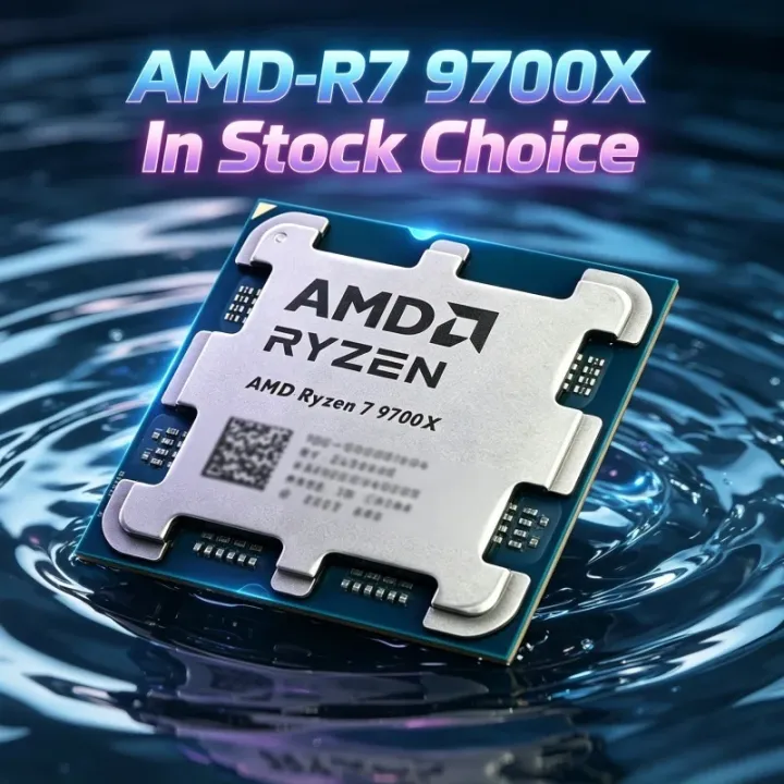 AMD | AMD Powerful Ryzen 7 9700X Unlocked CPU, 8 Core 16 Thread, 5.5GHz Max Boost, Zen5, AM5, Bulk Version with No Retail Package