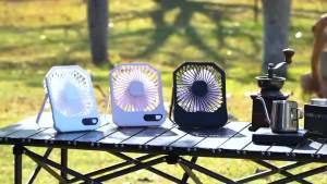 2-in-1 Desktop Fan & Wall Mounted Fan 3 Speeds LED Display Rechargeable Ultra Slim Quiet Portable USB Fan for Home Office