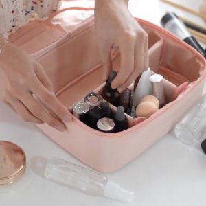 Travel Makeup Bag Portable Handheld Quadripartite Storage Bag Toiletries Bag Wash Bag
