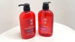 Dầu gội và dầu xả Kumano Oil Camellia Oil Non-silicon 600ml - Hàng nội địa Nhật