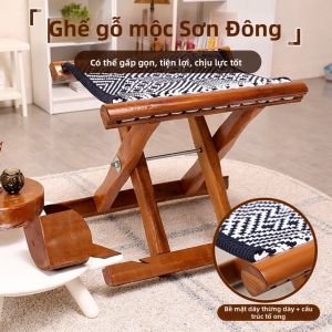 FEIZHUXIANSEN | Đôn Gập Gỗ Táo
