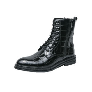 NUDANLAI | Mens 2025 Winter Pointed Toe High-Top Leather Boots