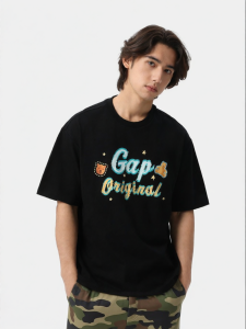 Gap | Spring Colorblock Logo Printed Loose Short Sleeve T-Shirt
