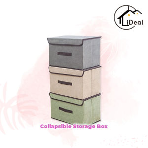 iDeal Home Storage Box Foldable Box Linen Box Wardrobe Organizer Box Big Box Small Box Cloth Storage Fabric Foldable