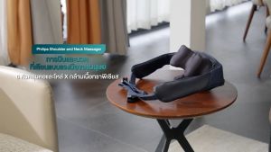 Philips เครื่องนวดไหล่ เครื่องนวดพกพา Neck And Shoulder Massager แฮนด์ฟรี ประคบร้อน แก้ปวดไหล่ นวดไหล่ นวดคอ นวดเอว นวดน่อง นวดเท้า PPM3522 รับประกัน 2 ปี