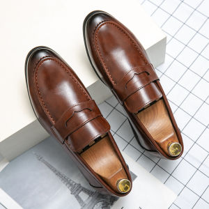 NUDANLAI | Breathable Easy-on Soft-soled Business Casual Leather Shoes