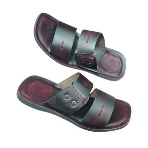 SANDAL KULIT PRIA ( GARANSI KULIT SAPI 100% ) MODEL JM03 COKLAT ( PREMIUM HIGH QUALITY )