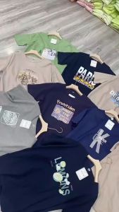 Áo Thun Nam Nữ Tay Ngắn Phong Cách Hàn Quốc Đơn Giản Áo phông Nam nữ ngắn tay vải cotton from rộng.