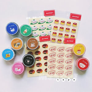 Hightide Retro Showa Japanese Paper Tape Swan Pancake Dumpling Hot Spring Traditional Cultural Stationery Adhesive Tape
