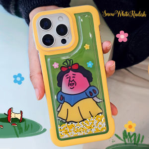 Double Layer Full Cover Princess Long Hair Alice Snow Original Creative Phone Case for  16Promax 15pro Protective Cover