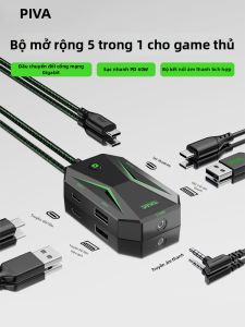 PIVA | Bộ Chuyển Đổi 5-trong-1 Type-C Hub PD Sạc Nhanh và Audio