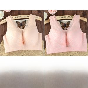 Plus Size Intimates Thin Bra All-Inclusive Big Cup Thin Full Cup Plus Size Ladies Vest Style Push up Push-up Breast Holding