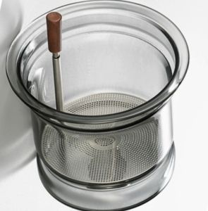 Elegant Teapot All-Glass Stainless Steel Liner Side Handle Walnut Tea Water Separation Tea Cup For Home Tea Ware