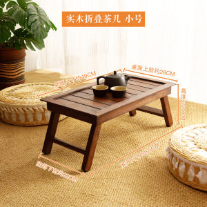 Japanese Style Small Tea Table Tatami Folding Low Table Balcony Real Wood Tea Desk Window Seat Side Table Home Use Zen Table