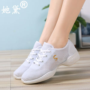 She Dai Dancing Shoes Shoes for Square Dance Dancing Shoes Adult Womens Soft Sole Sneakers Summer Mid Heel Dance Shoes 6709