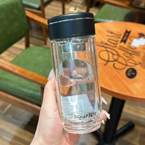 แก้วน้ำครึ่งทรงกลมสำหรับผู้ชาย แก้วน้ำชั้นในสองชั้นสำหรับผู้บริหารระดับสูงที่ทนต่อความร้อนสูง