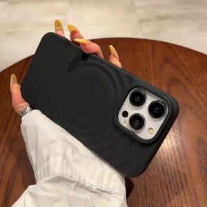 Ốp Điện Thoại Silicon Mềm Chống Sốc Có Sạc Từ Tính Cho iPhone 11/12/13/14/15/16 ProPro Max - Hàng Xịn