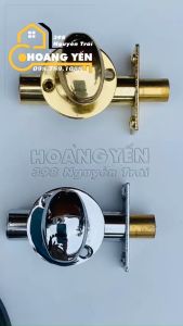 Khoá tay nắm tròn inox đồng cho cửa thông phòng chốt cửa phòng thay đồ Toilet Wc Núm xoay chốt cửa mỏng từ 6.5cm