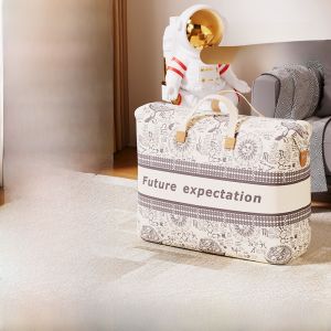 Large Capacity Quilt Storage Bag Home Use Waterproof Moisture Proof Moving Packing Bag Luggage Organizer Cotton Quilt Bag
