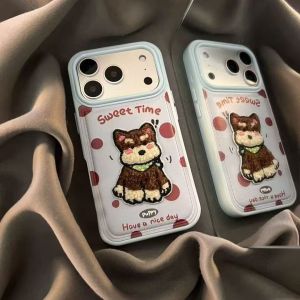 Polka dot three-dimensional embroidery puppy is suitable for Huawei mate70pro mobile phone case P80/P70nova14/13 h260705