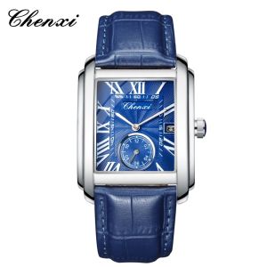 CHENXI 8216 Đồng Hồ Nam Doanh Nhân Thạch Anh Dây Da Quân Đội Chống Nước Đồng Hồ Thanh Lịch Có Lịch Hiển Thị Số La Mã