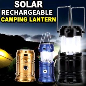 Camping Light 6 LED Solar Camping Lamp Rechargeable Lantern - JC Elise